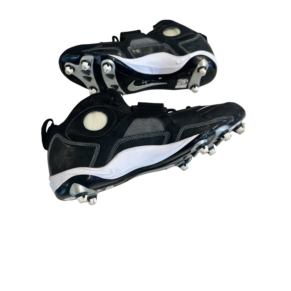 Nike Team Code D Football Rugby Cleats Shoes Sz 14 Black/White‎ 354046-011 EUC